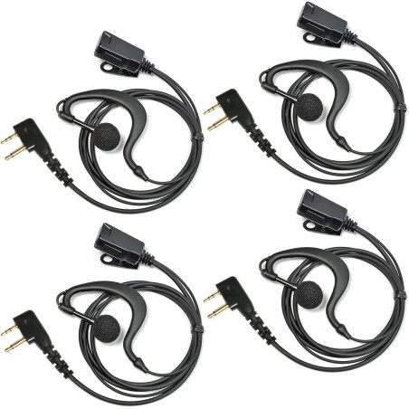 à 2 Broches Casque avec Microphone PTT | compatible avec Midland G7 pro G8 G9 pro M24 M24 Plus M48 M99 G6 XT G7 XTR pour le pers
