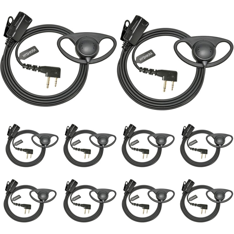 Casque 2 Broches avec Micro PTT pour Talkie-walkie | compatible avec Midland G7 pro G8 G9 pro M24 M24 Plus M48 M99 G6 XT G7 XTR