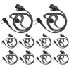 à 2 Broches Casque avec Microphone PTT | compatible avec Midland G7 pro G8 G9 pro M24 M24 Plus M48 M99 G6 XT G7 XTR pour le pers