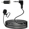 Microphone Voiture 3,5 mm Externe avec Adaptateur 2,5 mm et Pince en U | Microphone Omnidirectionnel pour Autoradio GPRéduction 