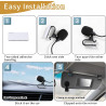 Microphone Voiture 3,5 mm Externe avec Adaptateur 2,5 mm et Pince en U | Microphone Omnidirectionnel pour Autoradio GPRéduction 