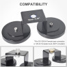 Support de Montage Magnétique Double Robuste, Trou de 16mm (5/8in), pour CB VHF UHF Antennes de Radio Mobiles et Portatives, Soc