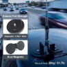 Support de Montage Magnétique Double Robuste, Trou de 16mm (5/8in), pour CB VHF UHF Antennes de Radio Mobiles et Portatives, Soc