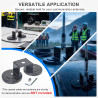 Support de Montage Magnétique Double Robuste, Trou de 16mm (5/8in), pour CB VHF UHF Antennes de Radio Mobiles et Portatives, Soc