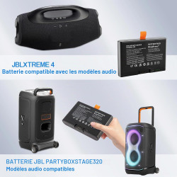 Lot de 2 Batteries pour JBL PartyBox 720/520/Boombox 4 | Batterie 108Wh Li-ion pour JBL Boombox 4, Battery 600 – compatible FG6C