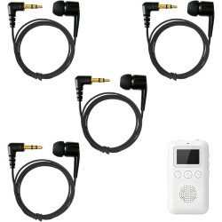 Écouteur Intra-Auriculaire Mono Côté Filaire pour iPhone, iPod, iPad, Samsung, Radio Embout en Silicone sans Late Prise 3,5mm Pl