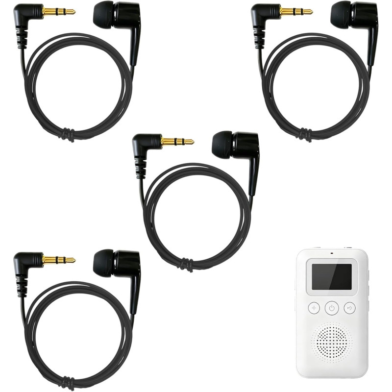 Écouteur Intra-Auriculaire Mono Côté Filaire pour iPhone, iPod, iPad, Samsung, Radio Embout en Silicone sans Late Prise 3,5mm Pl