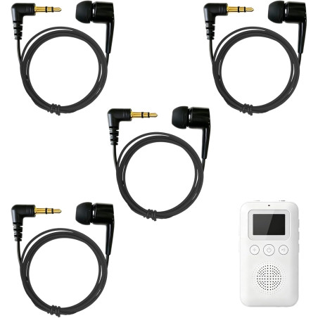 Écouteur Intra-Auriculaire Mono Côté Filaire pour iPhone, iPod, iPad, Samsung, Radio Embout en Silicone sans Late Prise 3,5mm Pl
