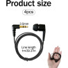 Écouteur Intra-Auriculaire Mono Côté Filaire pour iPhone, iPod, iPad, Samsung, Radio Embout en Silicone sans Late Prise 3,5mm Pl