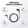 Écouteur Intra-Auriculaire Mono Côté Filaire pour iPhone, iPod, iPad, Samsung, Radio Embout en Silicone sans Late Prise 3,5mm Pl