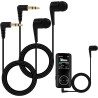 Écouteur Intra-Auriculaire Mono Côté Filaire pour iPhone, iPod, iPad, Samsung, Radio Embout en Silicone sans Late Prise 3,5mm Pl
