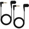 Écouteur Intra-Auriculaire Mono Côté Filaire pour iPhone, iPod, iPad, Samsung, Radio Embout en Silicone sans Late Prise 3,5mm Pl
