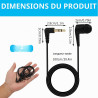 Écouteur Intra-Auriculaire Mono Côté Filaire pour iPhone, iPod, iPad, Samsung, Radio Embout en Silicone sans Late Prise 3,5mm Pl
