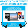 Écouteur Intra-Auriculaire Mono Côté Filaire pour iPhone, iPod, iPad, Samsung, Radio Embout en Silicone sans Late Prise 3,5mm Pl