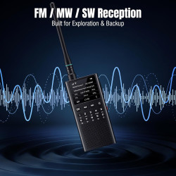 CHOYONG WT2 Talkie-walkie réseau, Radio bidirectionnelle Longue portée avec réception FM/AM/SW, Communication de Groupe POC WiFi