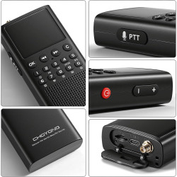 CHOYONG WT2 Talkie-walkie réseau, Radio bidirectionnelle Longue portée avec réception FM/AM/SW, Communication de Groupe POC WiFi