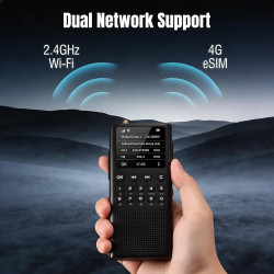 CHOYONG WT2 Talkie-walkie réseau, Radio bidirectionnelle Longue portée avec réception FM/AM/SW, Communication de Groupe POC WiFi