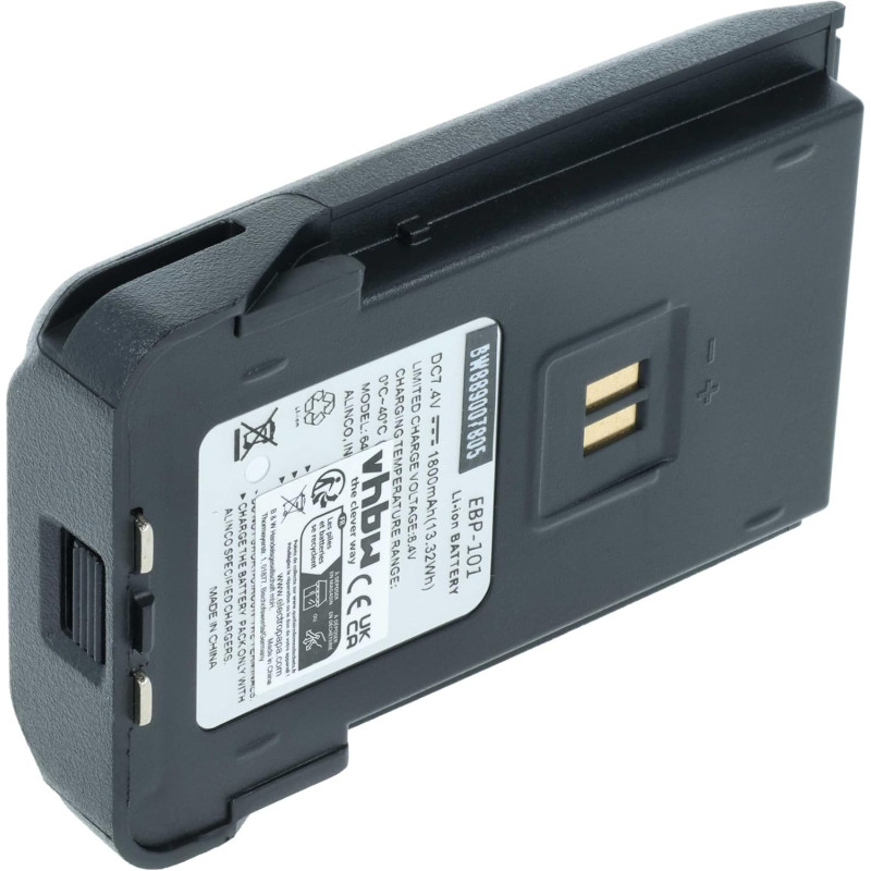 vhbw Batterie Compatible avec Alinco DJ-PAX4, DJ-VX46-E, DJ-VX-50-HE Radio Talkie-walkie (1800mAh, 7,4V, Li-ION)