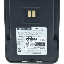 vhbw Batterie Compatible avec Alinco DJ-PAX4, DJ-VX46-E, DJ-VX-50-HE Radio Talkie-walkie (1800mAh, 7,4V, Li-ION)