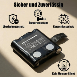 Lot de 2 batteries de rechange pour BT-1013 4,8 V NI-MH 900 mAh pour Motorola TLKR T3 T4 T5 T7 T8 T50 T60 T80, BP-38, BP-39, BP-