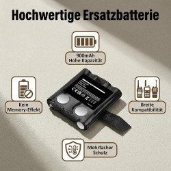Lot de 2 batteries de rechange pour BT-1013 4,8 V NI-MH 900 mAh pour Motorola TLKR T3 T4 T5 T7 T8 T50 T60 T80, BP-38, BP-39, BP-
