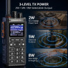 Radioddity GS-10B Pro Talkie-Walkie Radioamateur, 8W Bi-Bande, Spectre Temps Réel, Récepteur HF SSB CW Bande Aviation, Prog App,