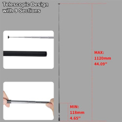Antenne Télescopique Large Bande 70-1000MHz SMA-Mâle pour Radio Mobile Antenne -UV380-380 TH-UV3R TH-UV8000E VX-6R Radio Bidirec