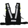 Talkie-Walkie Double Sac de Poitrine Radio Réfléchissant Poitrine Harnais Support Sac Gilet Plate-Forme Talkie-Walkie Pack Poche
