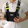 Talkie-Walkie Double Sac de Poitrine Radio Réfléchissant Poitrine Harnais Support Sac Gilet Plate-Forme Talkie-Walkie Pack Poche