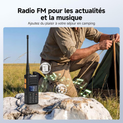 Retevis Ailunce RA89R Radio Amateur, Répéteur Temporaire Walkie Talkie, contrôle App, Type-C Ransmission, FM/AM,2800 mAh, 1750Hz