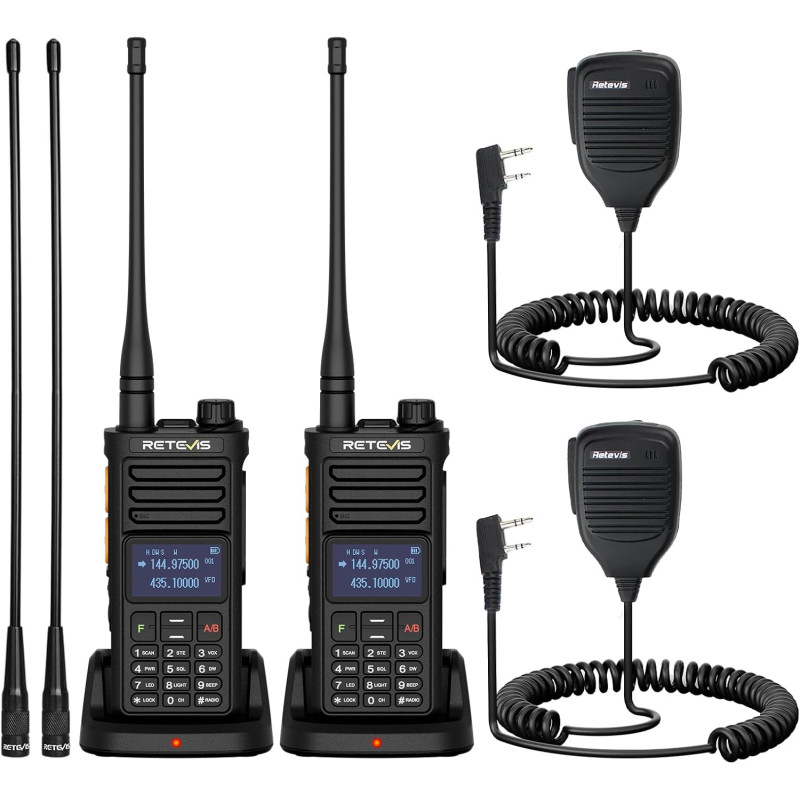 Retevis Ailunce RA89R Talkie Walkie Longue Portée, APP Contrôle, Fonction Répéteur Temporaire, AM/FM, Batterie 2800mAh, Radio Am