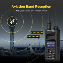 Retevis Ailunce RA89R Talkie Walkie Longue Portée, APP Contrôle, Fonction Répéteur Temporaire, AM/FM, Batterie 2800mAh, Radio Am