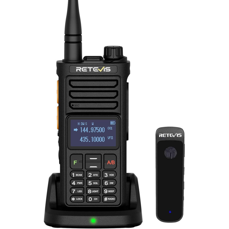Retevis Ailunce RA89R Walkie Talkie avec Écouteurs, Répéteur Temporaire Radio Amateur, Contrôle App, Type-C Ransmission, 2800 mA