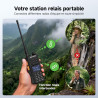 Retevis Ailunce RA89R Walkie Talkie avec Écouteurs, Répéteur Temporaire Radio Amateur, Contrôle App, Type-C Ransmission, 2800 mA