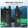 Retevis Ailunce RA89R Walkie Talkie avec Écouteurs, Répéteur Temporaire Radio Amateur, Contrôle App, Type-C Ransmission, 2800 mA