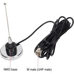FILFEEL Kit d'antenne à Support Magnétique, Connecteur UHF à Montage NMO 400-520MHz pour QYT KT-7900D et Baojie BJ-218, Radio Mo