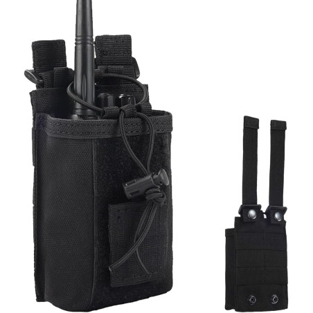 1 pcs Molle Étui de Radio Tactique Porte Radio Housse, Sac pour Talkie-walkie, Support Radio, Multifonctionnelle Talkie Walkie P