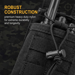 1 pcs Molle Étui de Radio Tactique Porte Radio Housse, Sac pour Talkie-walkie, Support Radio, Multifonctionnelle Talkie Walkie P