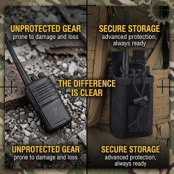 1 pcs Molle Étui de Radio Tactique Porte Radio Housse, Sac pour Talkie-walkie, Support Radio, Multifonctionnelle Talkie Walkie P