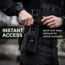 1 pcs Molle Étui de Radio Tactique Porte Radio Housse, Sac pour Talkie-walkie, Support Radio, Multifonctionnelle Talkie Walkie P