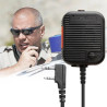 Microphone tactique radio bidirectionnel avec volume réglable et port pour écouteurs de 3,5 mm pour radios Baofeng AR-152 NATEFE