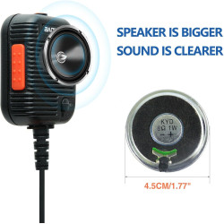 Microphone tactique radio bidirectionnel avec volume réglable et port pour écouteurs de 3,5 mm pour radios Baofeng AR-152 NATEFE