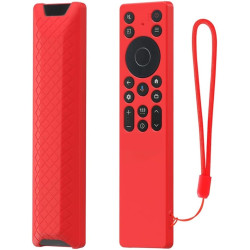 Coque de protection en silicone pour télécommande vocale TCL RC933A, antidérapante et résistante aux chocs avec cordon, peau lég
