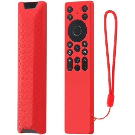 Coque de protection en silicone pour télécommande vocale TCL RC933A, antidérapante et résistante aux chocs avec cordon, peau lég