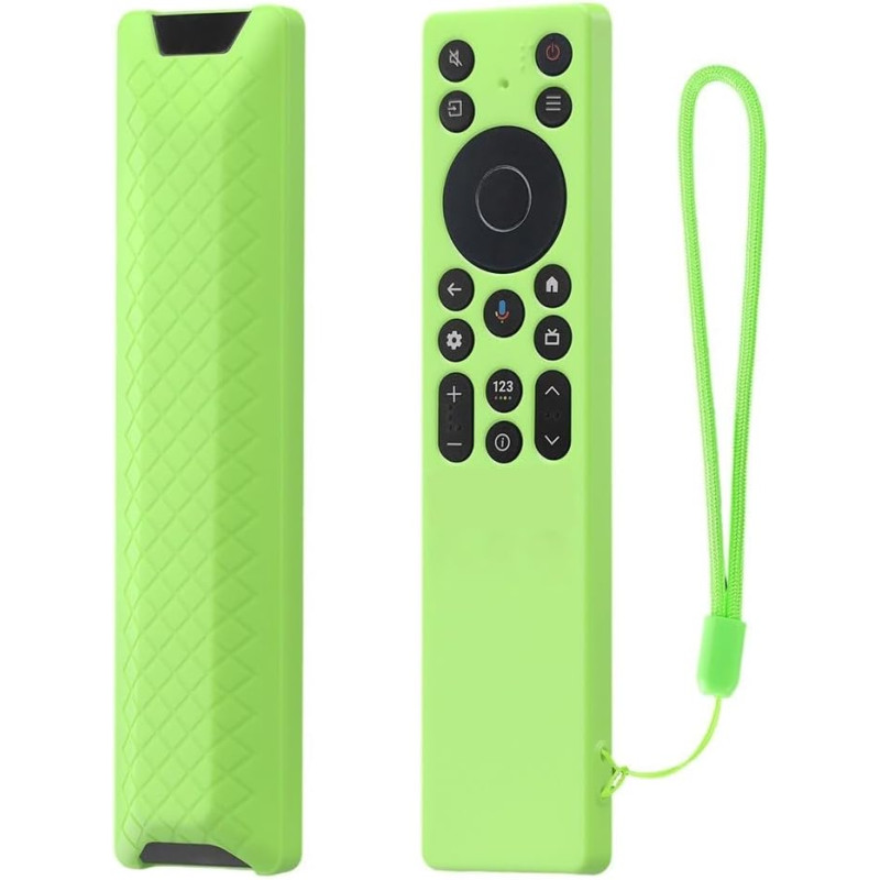 Coque en silicone pour télécommande TCL RC933A - Coque de protection antidérapante et résistante aux chocs avec cordon de suspen