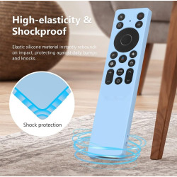 Coque en silicone pour télécommande TCL RC933A - Coque de protection antidérapante et résistante aux chocs avec cordon - Peau lé