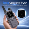Lot de 2 Talkie-Walkies POC-AT1 Nationwide 4G/5G sans Limite de Distance Réglage de l'application POC Radio bidirectionnelle de 
