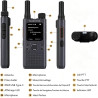 Lot de 2 Talkie-Walkies POC-AT1 Nationwide 4G/5G sans Limite de Distance Réglage de l'application POC Radio bidirectionnelle de 