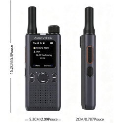 Lot de 2 Talkie-Walkies POC-AT1 Nationwide 4G/5G sans Limite de Distance Réglage de l'application POC Radio bidirectionnelle de 