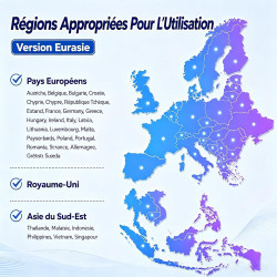 Lot de 2 Talkie-Walkies POC-AT1 Nationwide 4G/5G sans Limite de Distance Réglage de l'application POC Radio bidirectionnelle de 